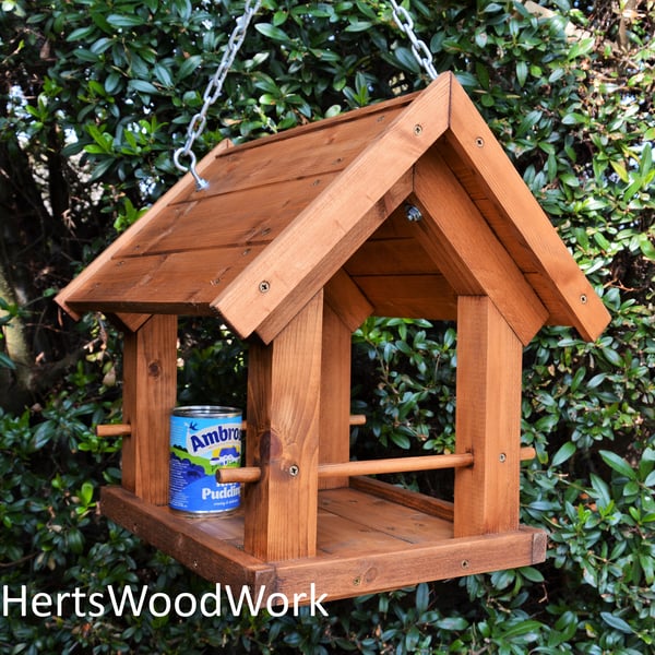 Handmade Hanging Bird Table Feeder