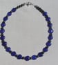 Blue Jade Heart & Black Hematite Gemstone Statement Beaded Necklace - Image 7