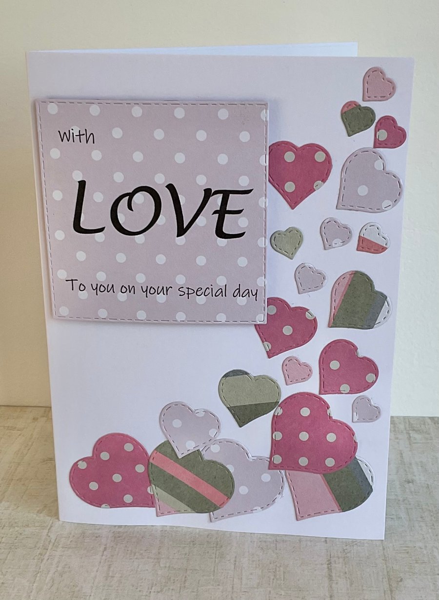 Card to wish someone love on their special day. 