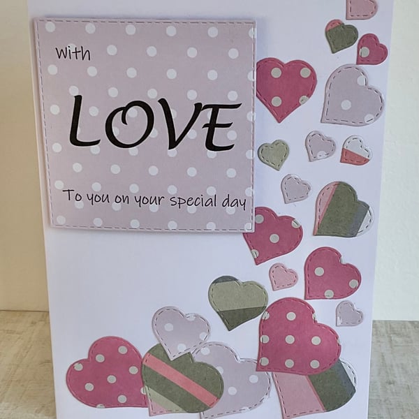 Card to wish someone love on their special day. 