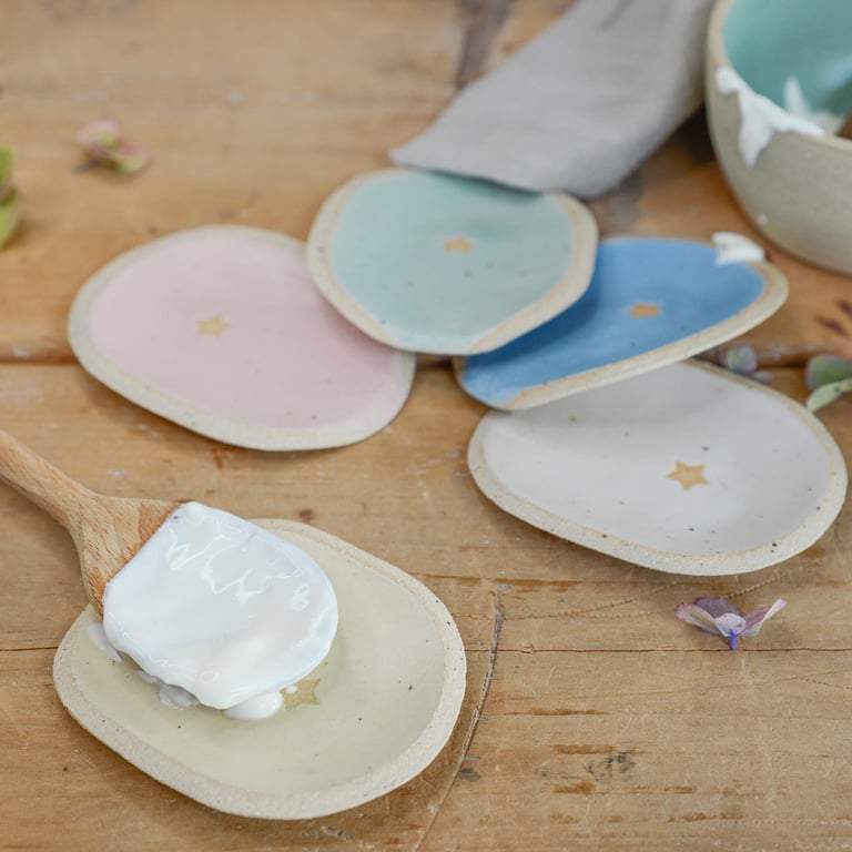 Star Spoon Rest Holder in 5 Pastel Shades