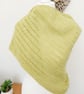 Harvest Yellow British Wool Scarf, British Wool Triangle Shawl Wrap - Image 3