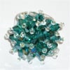 Teal Crystal Bead Ring