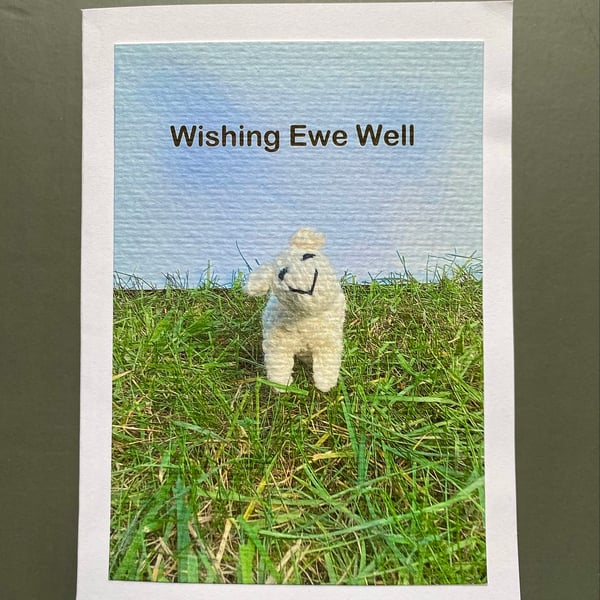 Wishing Ewe well card, to make you smile