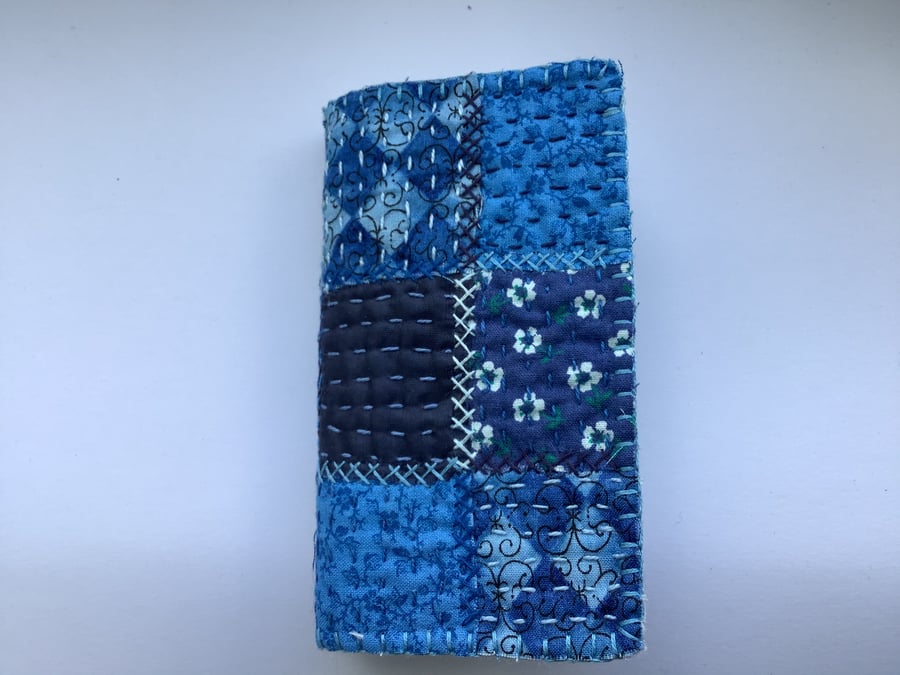 Needlework case patchwork blue