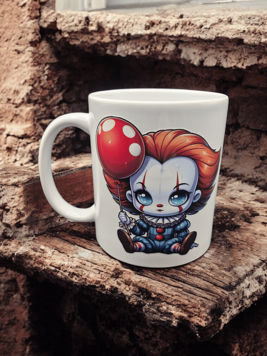 New Pennywise Mug It Movie Scary Clown Horror Movie Fan Art Cute