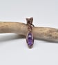 Wire Wrapped Dainty Amethyst and Copper Pendant - Image 4