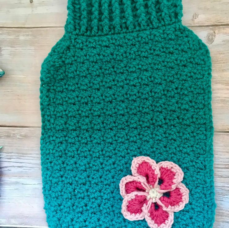 Crochet Hot Water Bottle Cover Folksy