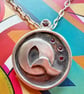 Silver & Ruby Letter Necklace 