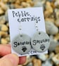 Saturday Pebble Earrings with diamond design - Image 2