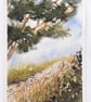 Sandy Path. Original Painting Blank Card. Paper Art. Countryside - Image 2