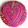 Buttons 1 inch button Hand Dyed Silks and Cottons Free Machine Embroidery Button