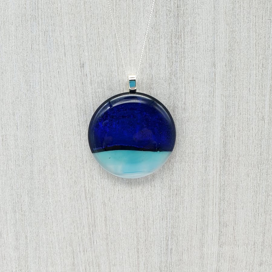 Midnight Sky Fused Glass Necklace