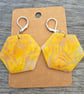 2 designs lemon and cream polymer clay earrings