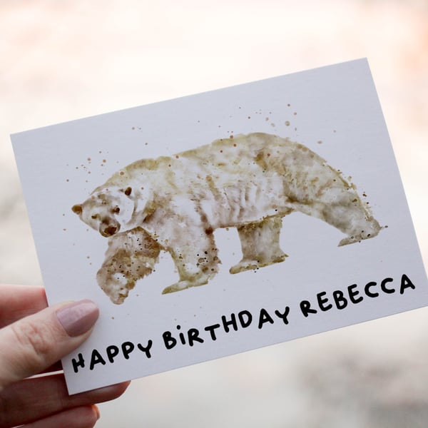 Polar Bear Birthday Card, Card for Birthday, Birthday Card, Friend Birthday Card