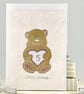 Birthday card age 5 - 5th Fifth birthday boy or girl teddy bear - Image 3