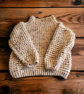 Hand knitted chunky jumper size 10