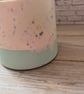 Mint Green and White Small Confetti Pot - Image 2
