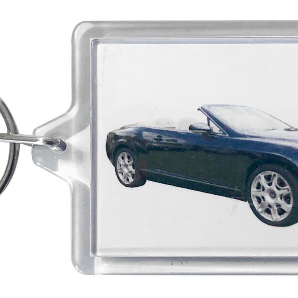 Bentley Continental GTC 2007 - Keyring with 50x35mm Insert - Car Enthusiast