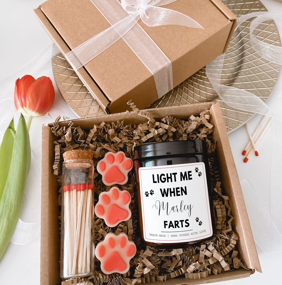Light Me When Dog Farts Personalised Funny Candle For Dog Owner