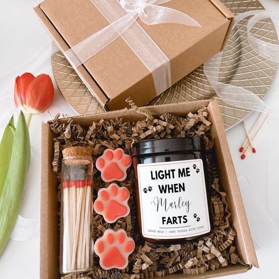 Light Me When Dog Farts Personalised Funny Candle For Dog Owner