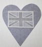 Grey Union Jack Greetings Card, blank inside - Image 2