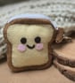 Cute Toast Felt Keyring Purse – Handmade