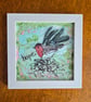 "Messenger of hope"  .mixed media framed art