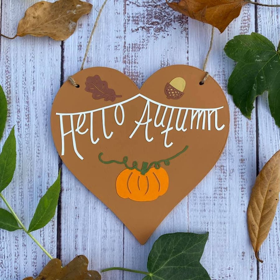 HALF PRICE "Hello Autumn" Hanging Decoration - Original Papercut
