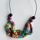 Handmade crochet chain necklace