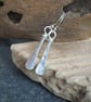 Forged Silver Drop Earrings - Image 4