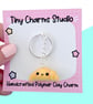 Cute Kawaii Croissant Keyring - Handmade Polymer Clay Food Charm Gift For Her