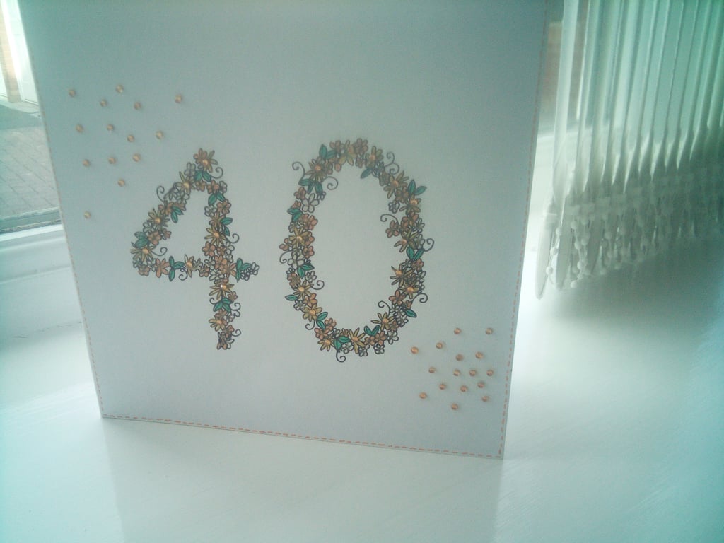 40th birthday card