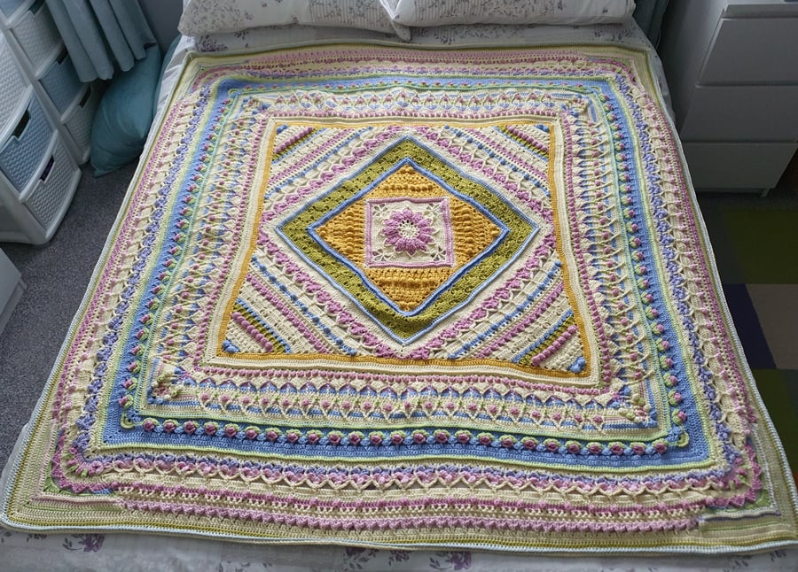Large crochet throw, weighted blanket 