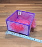 Container for desk items - glitter purple with pink furry hearts, Valentines Day - Image 3