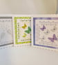 Any Occasion Cards, Set of 3, Embroidered and with Beads