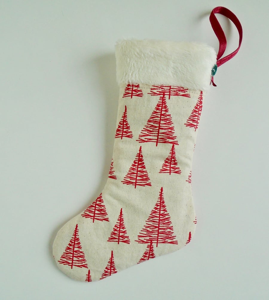 Mini Christmas stocking - Christmas tree