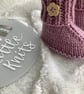 Hand Knitted ‘Kenzie’ Hugg Booties (0-6 months) - Image 3