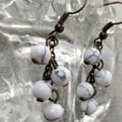 HE10 White turquoise cluster drops