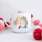 Childs Bunny mug, Polymer unbreakable cup, Easter rabbit mug, happy easter gift