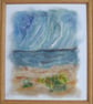 Needle felted and hand embroidered wool picture - Coastal scene free postage