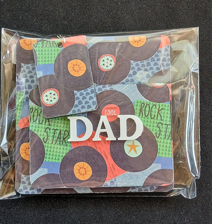 Hand decorated keyring, coaster and fridge magnet