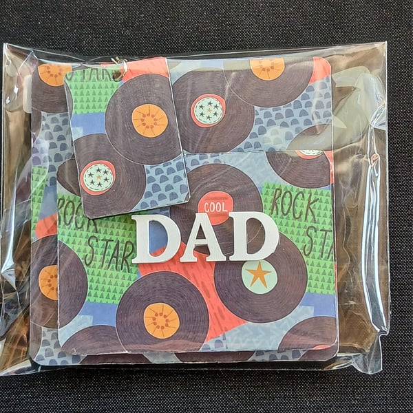 Hand decorated keyring, coaster and fridge magnet