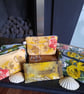 Lovely retro zip pouch yellow with red roses - Image 4