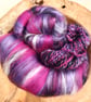 50g Blackcurrant & Liquorice Art Batt for Spinning