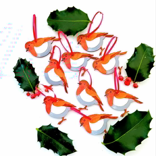 Christmas robin decoration