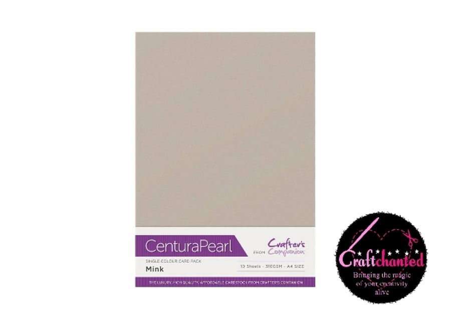 Crafter's Companion Centura Pearl - Single Colour - 10 Sheet Pack - Mink