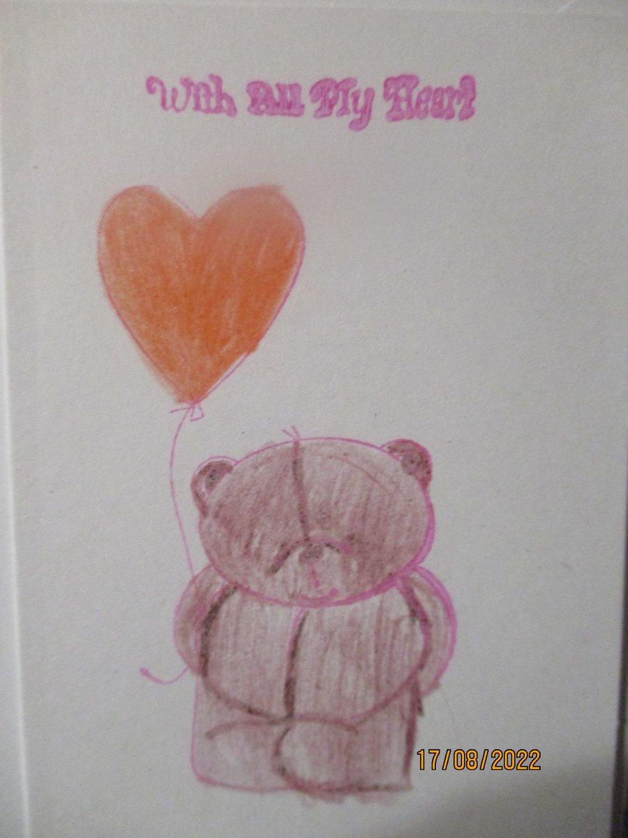 With all my Heart Teddy  Card
