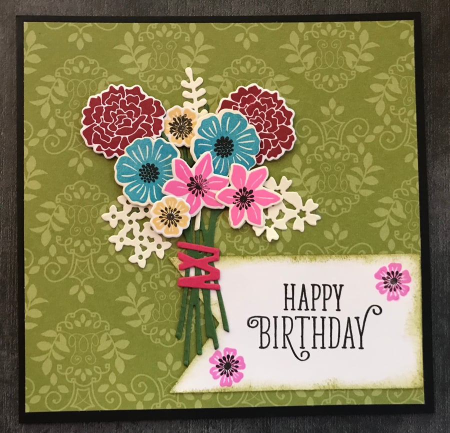 Birthday "Bouquet of Flowers" Card
