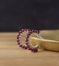Garnet Gemstone Silver Hoop Earrings - Handmade Artisan Jewellery  - Image 2